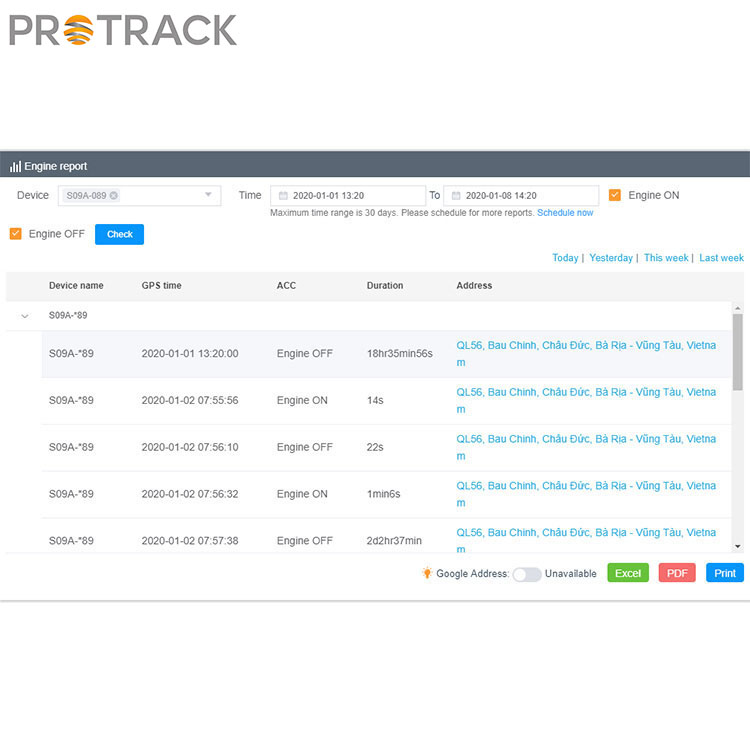 What software is used for GPS tracking?